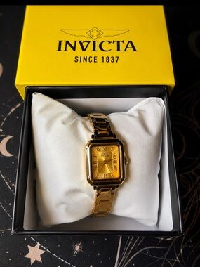 Invicta Gold Women's Rectangle Bracelet Watch